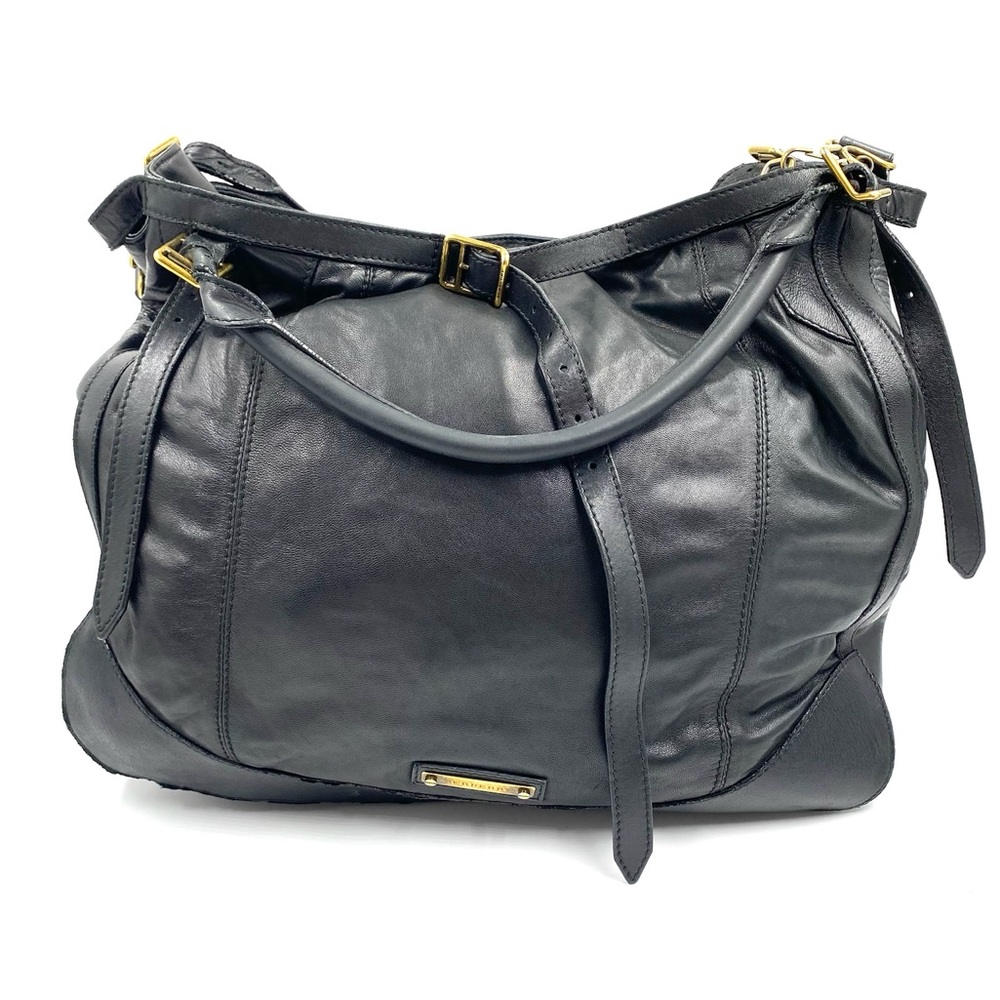 Burberry Black Leather Large Women's Handbag